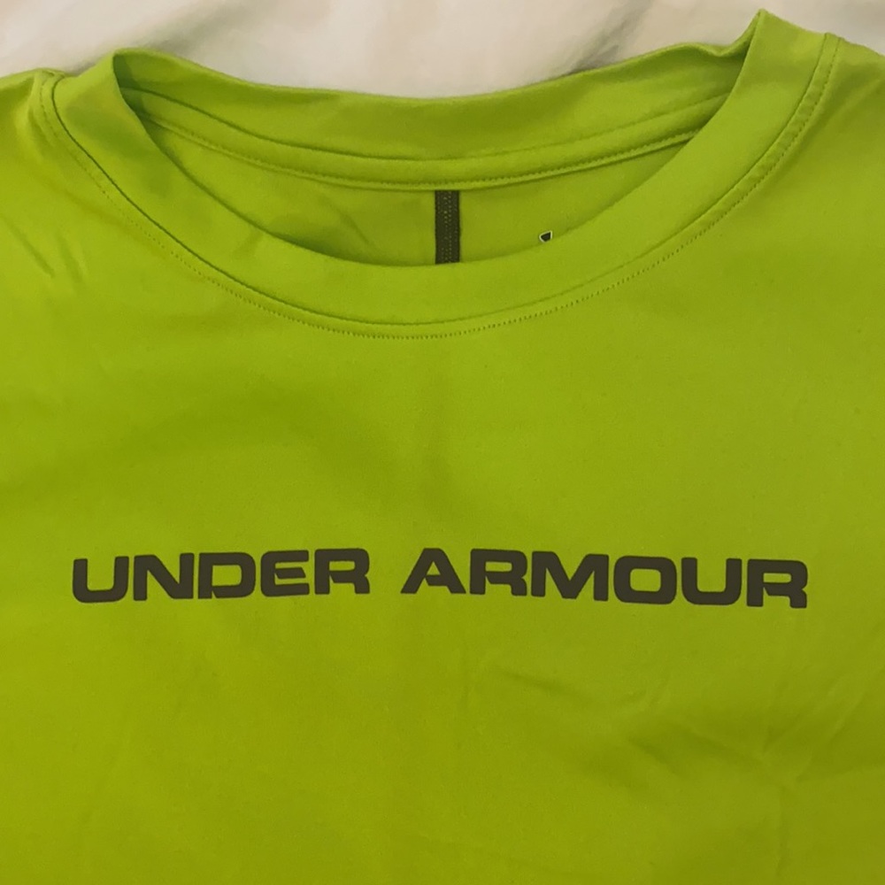 Under Armour lime green athletic shirt